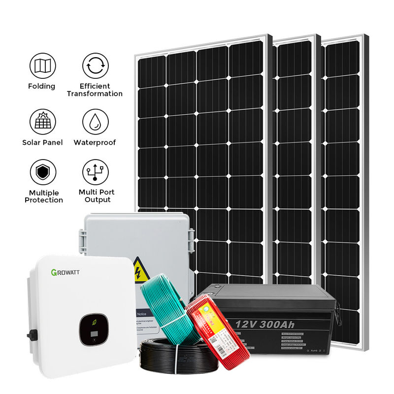Εκτός δικτύου οικιακό ηλιακό σύστημα 10Kw πράσινη ενέργεια ηλιακή γεννήτρια υβριδικό μετατροπέα
